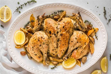 Slow Roasted Garlic And Lemon Chicken Deliciously Organic