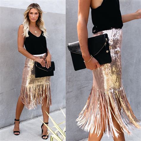 Preorder Bestseller On The Dance Floor Sequin Tassel Skirt 52 Sizes