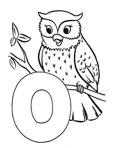 Alphabet Letter O Coloring Pages Owl Coloring Pages Letter O