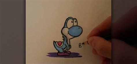 How To Draw A Cute Yoshi From Super Mario Brothers Drawing