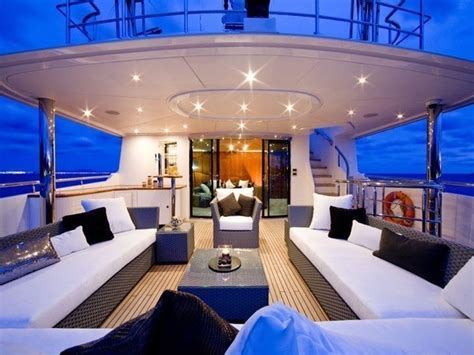 Interior 3o Piso Iate Luxury Yacht Interior Boat Interior Design