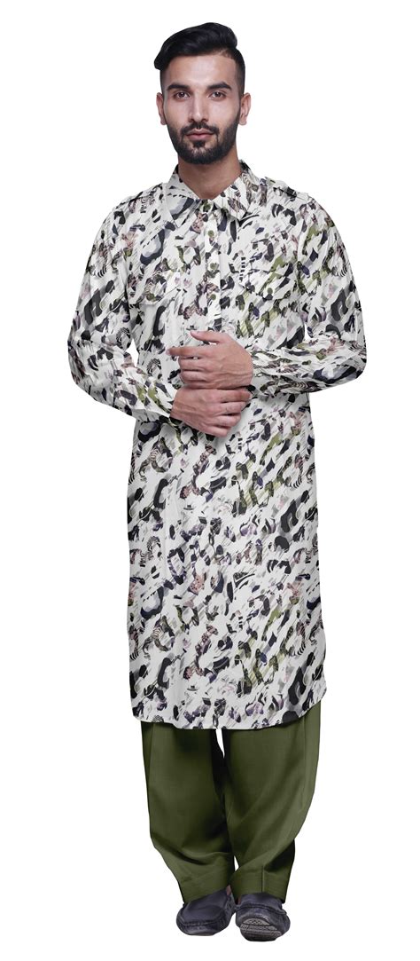 Atasi Punjabi Kurta Pajama For Men Casual Printed Mens Kurta Pajama Set