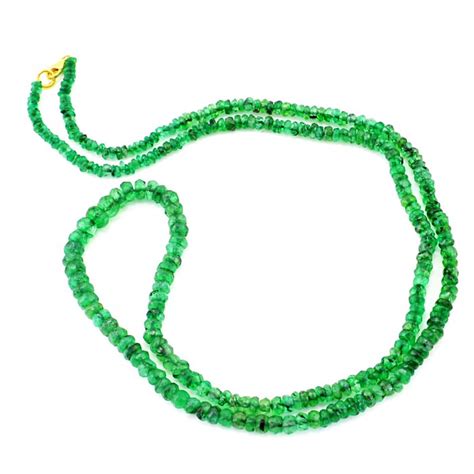 Emerald Necklace With Kt Gold Clasp Length Catawiki
