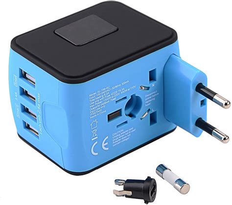 International Universal Travel Adapter All In One Usb Charging Colors