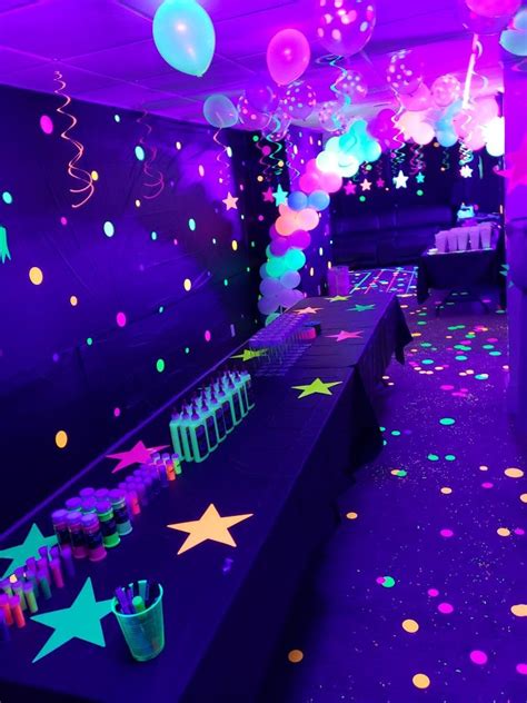 Glow Party Decorations Uv Reflective Glow Party Decor Black