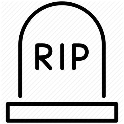 Rip Skull Stop Tomb Icon Png Transparent Background Free Download