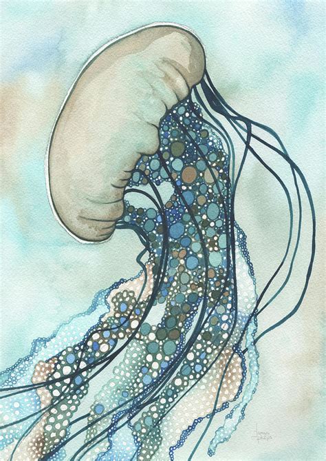 Jellyfish Ii Painting By Tamara Phillips Pixels