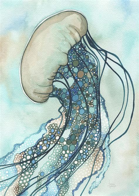 Jellyfish Two Painting By Tamara Phillips