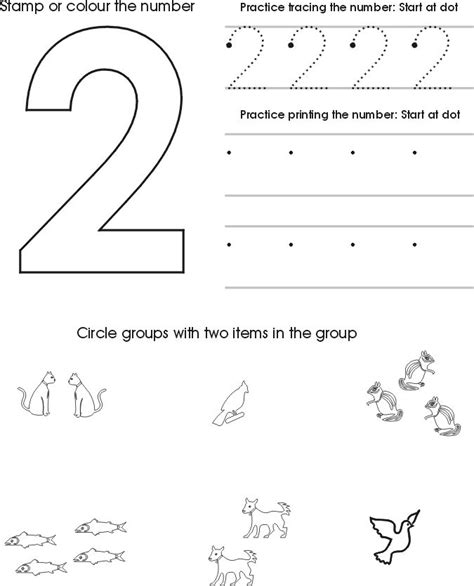 Practice vocabulary while tracing path with these free esl, efl, vocabulary tracing worksheets for students from preschool to 3rd grade. Number Two Worksheet Free Preschool Printable | Numbers preschool, Preschool number worksheets ...
