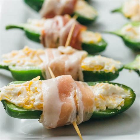 Bacon Wrapped Jalapeño Peppers Stuffed With Cream Cheese Savory Tooth