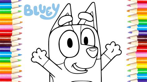 How To Draw Bingo From Bluey Cartoon And Color With Markers Youtube