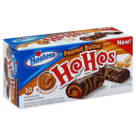Hostess Ho Hos Peanut Butter Chocolate Cake Roll 10 Count 1093 Oz Safeway