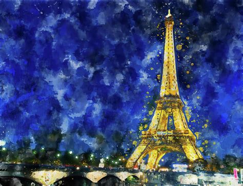 Paris At Night Painting By Darryl Marks