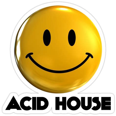 Acid House Smiley Stickers By Rudieseventyone Redbubble