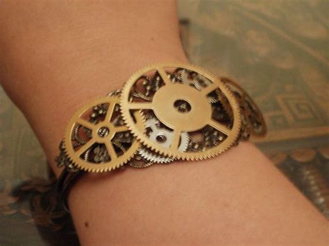 Steampunk Gear Bracelet Large Etsy