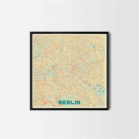 Berlin City Prints - City Art Posters and Map Prints | City prints, City art, Berlin city