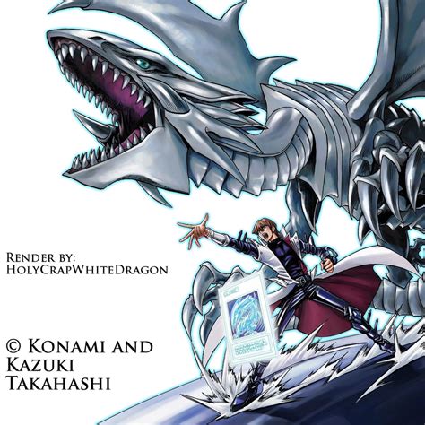 Kaiba And Blue Eyes White Dragon Render By Holycrapwhitedragon On Deviantart White Dragon