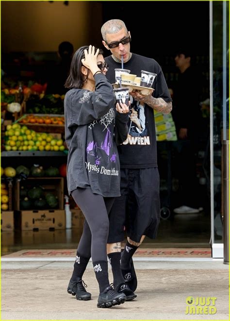 Kourtney Kardashian And Travis Barker Pick Up Her Poosh Potion Detox Smoothies From Erewhon Photo