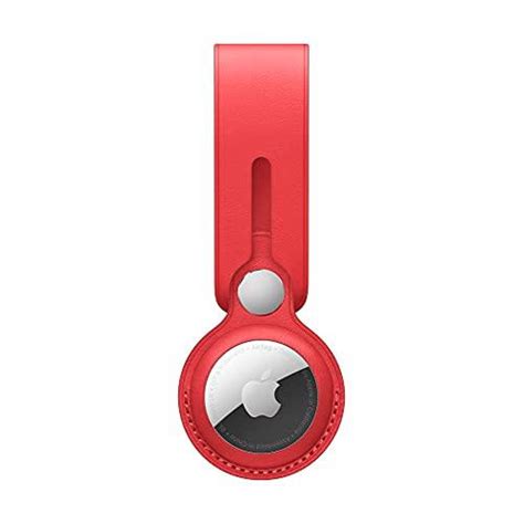 Apple Airtag Leather Loop Product Red