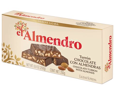 El Almendro Turrón de chocolate con almendras Tableta 250 g