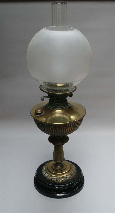 A Large Antique Victorian Brass Oil Lamp Williams Antiques