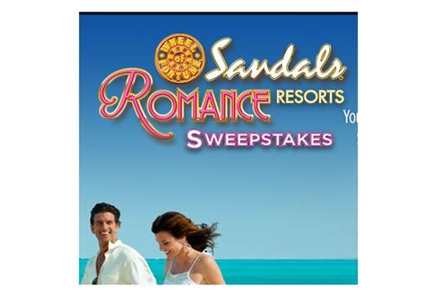 Wheel Of Fortune Sandals Romance Resorts Sweepstakes Sweepstakes Wheel Of Fortune Best Tv