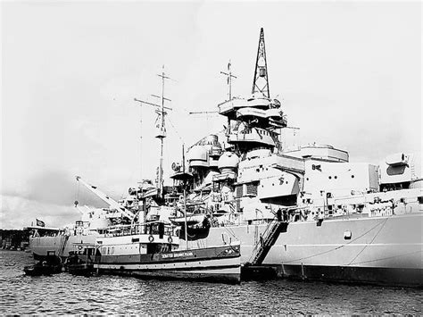 Midship View Of German Kriegsmarine Battleship Bismarck 1939