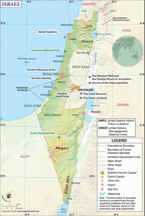 Printable Map Of Israel Printable Blank World