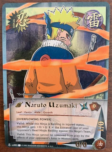Mavin Naruto Ccg Naruto Uzumaki Us002 Super Rare Foil 1st Edition Card