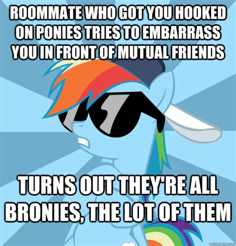 Roommate Who Got You Hooked On Ponies Tries To Embarrass You In Front