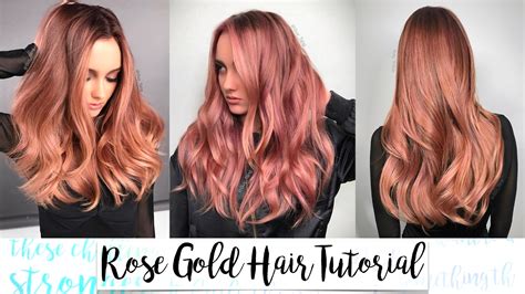 Rose Gold Hair Tutorial Youtube