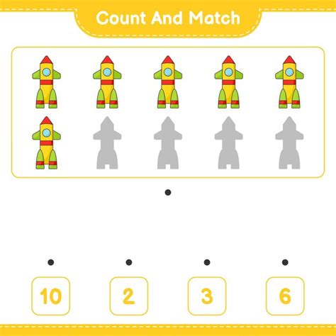 Premium Vector Count And Match Count The Number Of Rocket And Match