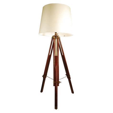 Buy Libra Brown Wooden Tripod Floor Lamp From Fusion
