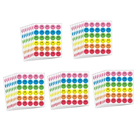 Buy Hcode 1 Inch Smile Face Stickers Happy Face Labels Round Colorful