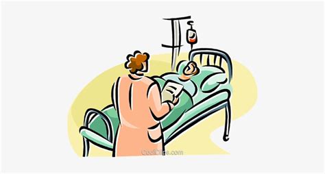 Person Lying In A Hospital Bed Royalty Free Vector Hospital Bed