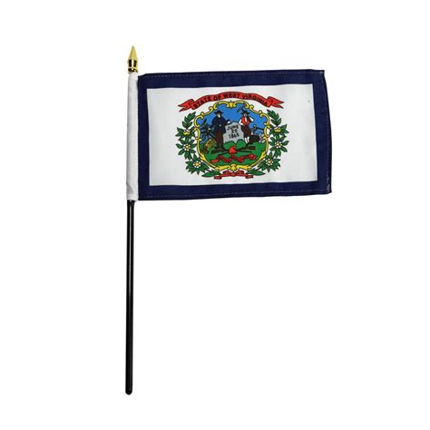 West Virginia 4in X 6in Polyester Flag