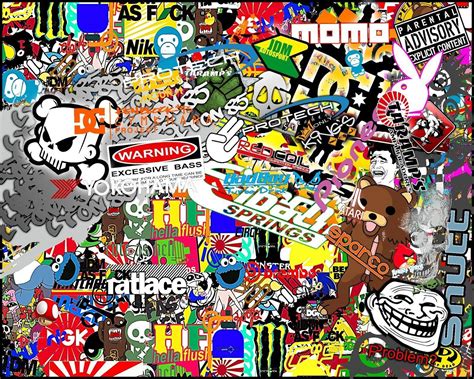 16505 Sticker Wallpapers Hypebeast Hypebeast Sticker Bomb 1600x1280