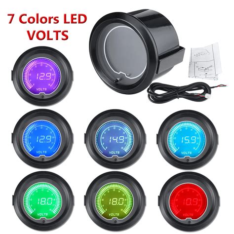 Buy Car Auto 52mm 2inch Universal 7 Colors Led Display