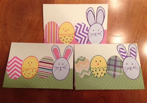 Contimue until you run out of eggs (glue the last two together). Easy Easter Cards