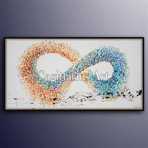 Abstract Painting Infinity Symbol Hand Painted Abstract Oil Painting On