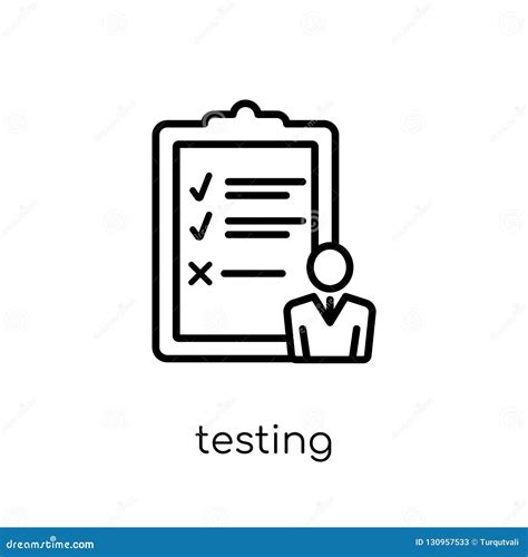 Testing Icon Trendy Modern Flat Linear Vector Testing Icon On W Stock
