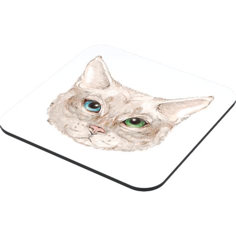 cat head coaster just stickers just stickers