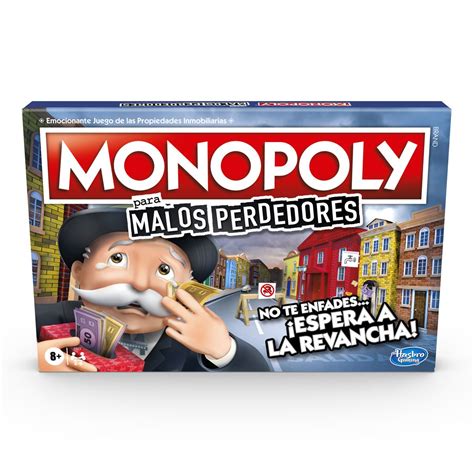 Según el libro guiness de los récords, monopoly es el juego de mesa más jugado del mundo, con más de 500 millones de aficionados en el planeta. Juego de Mesa Monopoly para Malos Perdedores Hasbro