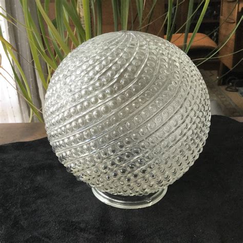 Vintage Glass Globe Light Shade Etsy