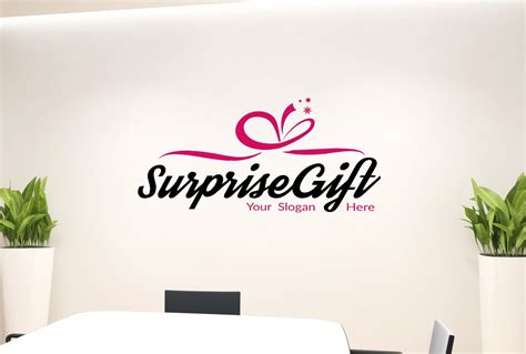 Find a gift idea for him. Gift Shop Logo | Creative Illustrator Templates ~ Creative ...