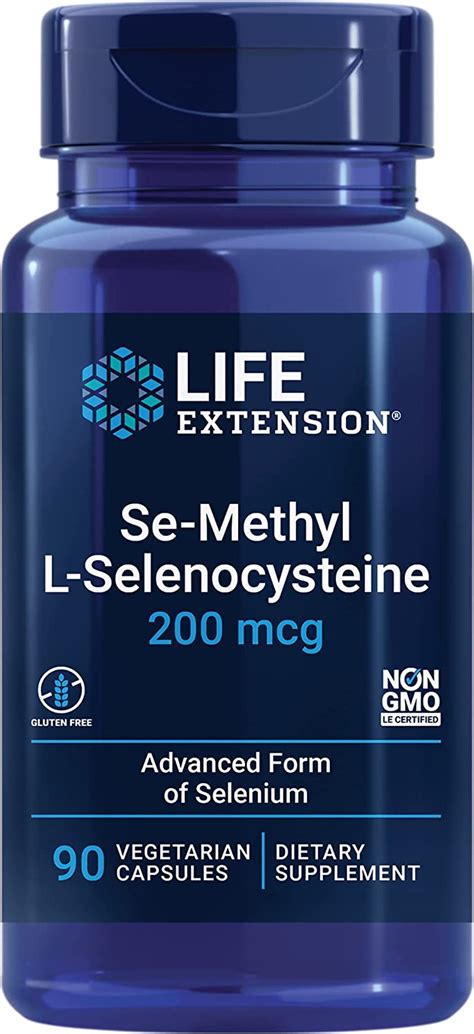 buy life extension se methyl l selenocysteine 200mcg advanced form of the antioxidant