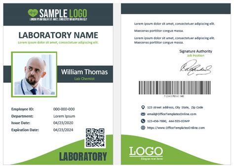 Free 12 Hospital Id Card Templates And Formats For Ms Word