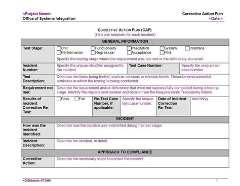 Corrective Action Plan Examples In Word Examples All In One Photos