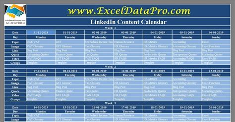 Linkedin Content Calendar Template 2023 Mobila Bucatarie 2023