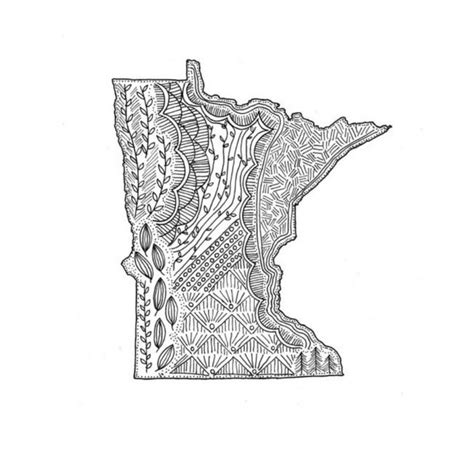 Minnesota Illustrated State Map — Sarah Wormann Art Illustrated Map